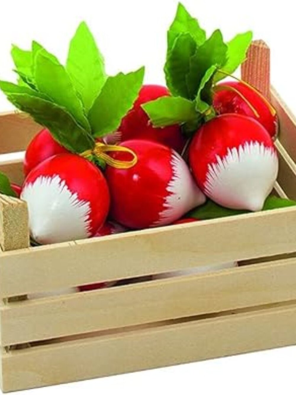 NWT Goki Wooden Toys Radishes in Wood Crate